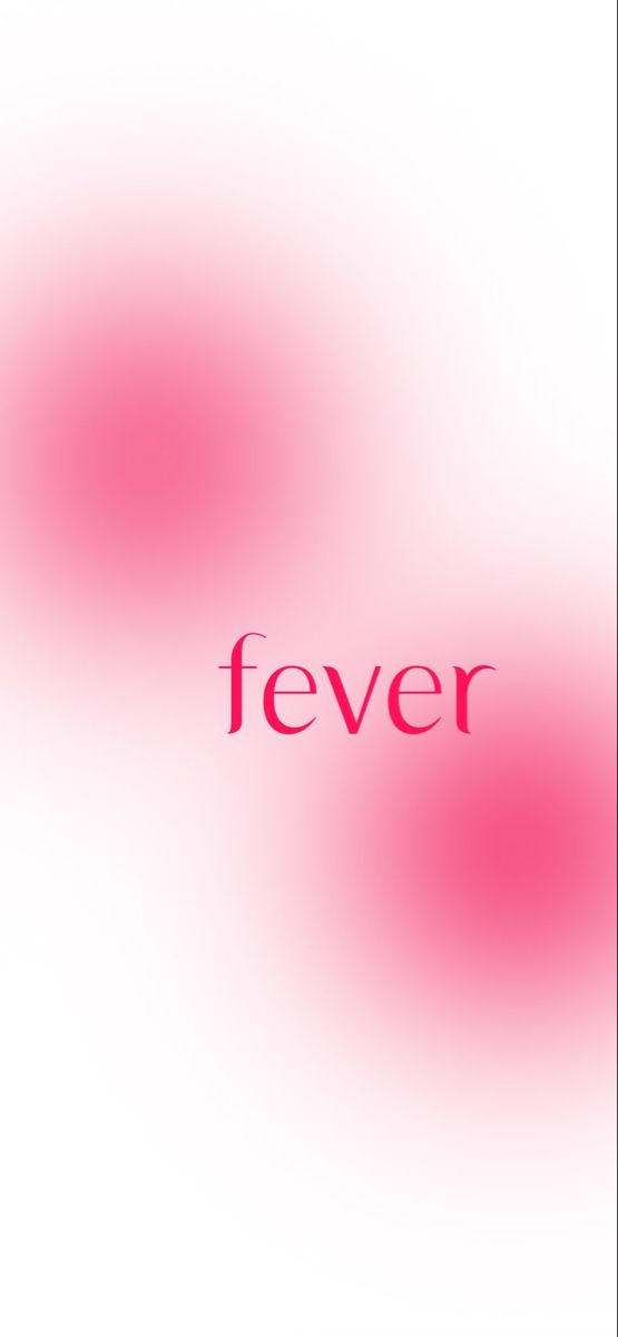 the word fever written in pink on a white background