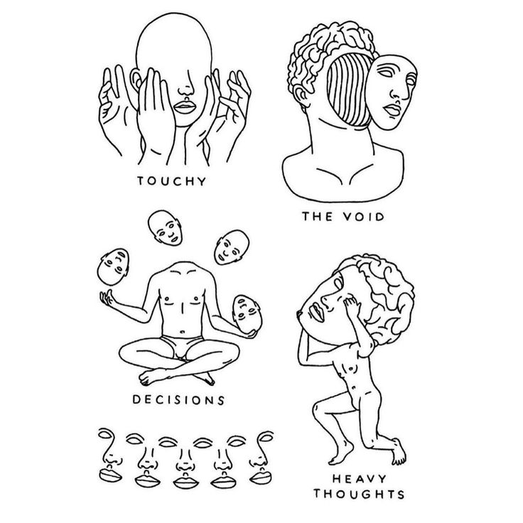 four different types of human body parts