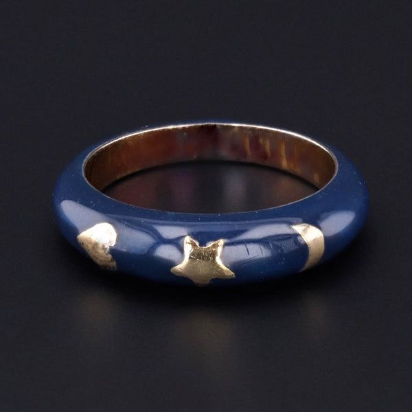 Vintage Blue Enamel Ring of... Gold Thumb Rings, Bespoke Rings, Golden Heart, Jewelry Post, Enamel Ring, Thumb Rings, Antique Diamond, 14k Gold Ring, Garnet Rings