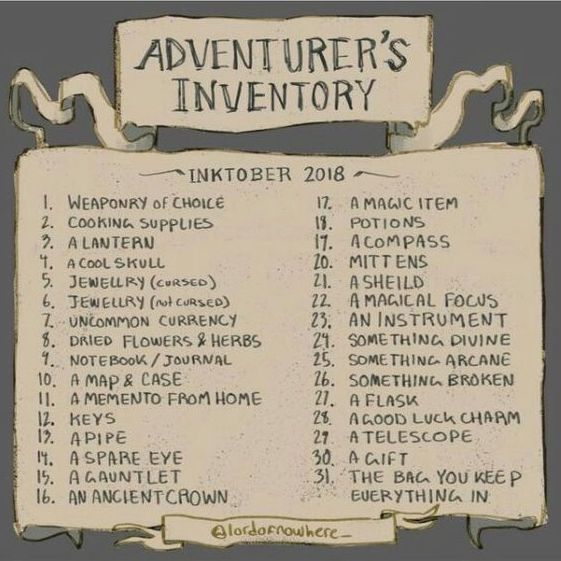 an advertisement for the adventure's inventory