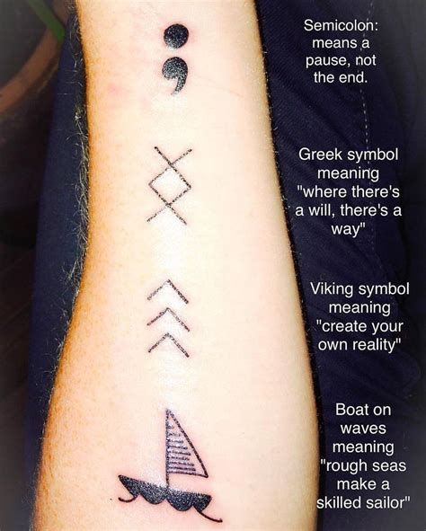 a person with a tattoo on their arm that has an image of a sailboat