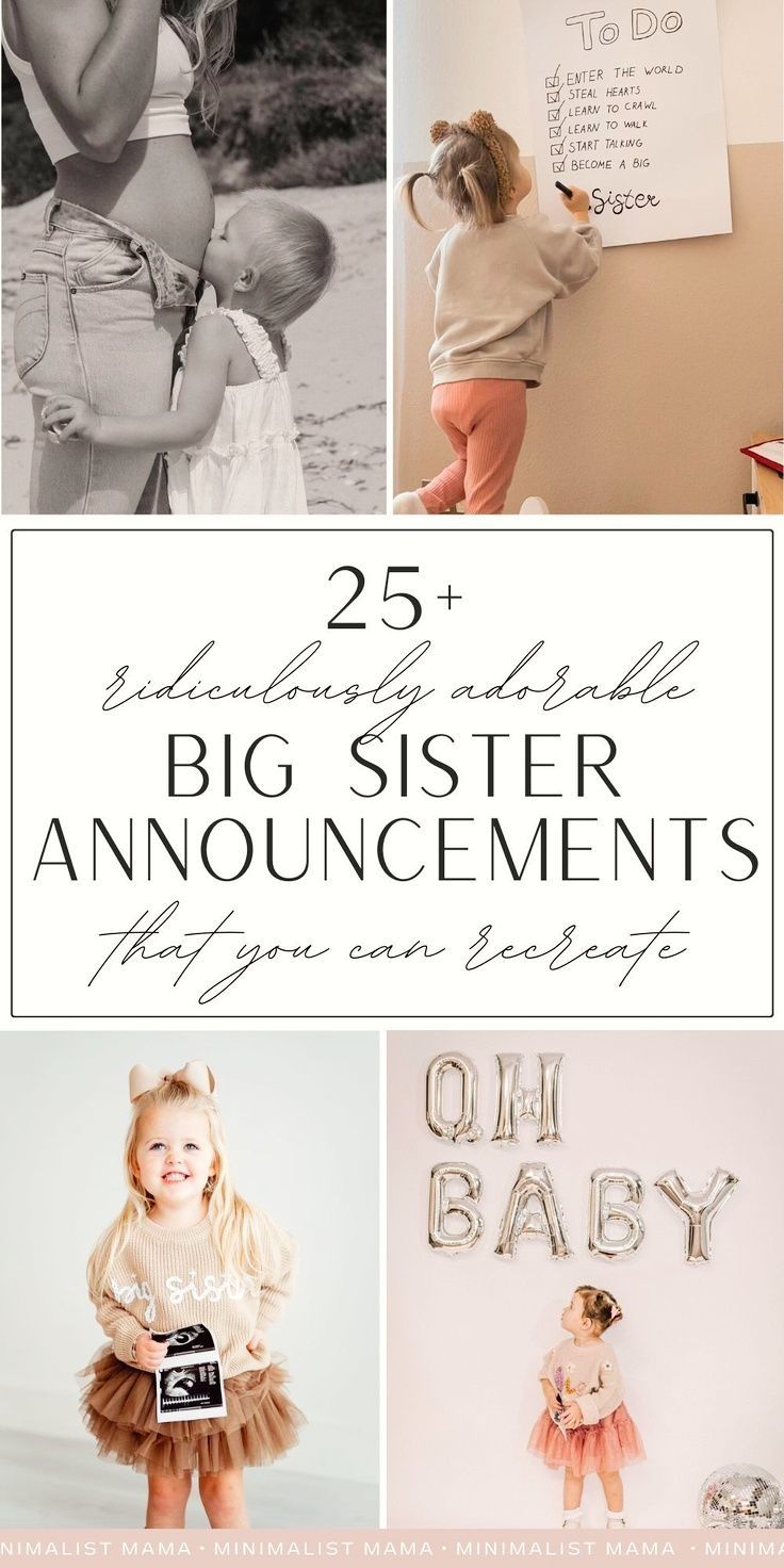 the 25 best big sister announcements for your baby