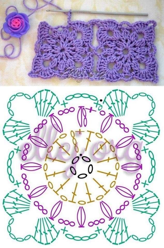 crochet patterns with scissors and yarn in the middle one has a face on it