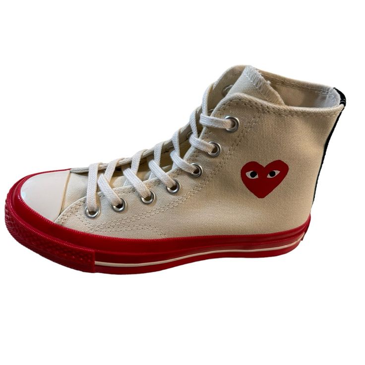 Converse Chuck 70 Comme Des Garon Hi Men Size 3 Women Size 5 Converse Cream, 3 Women, Shoes Converse, Converse Chuck 70, Chuck 70, Womens Converse, Converse Chuck, Comme Des Garcons, Converse Shoes