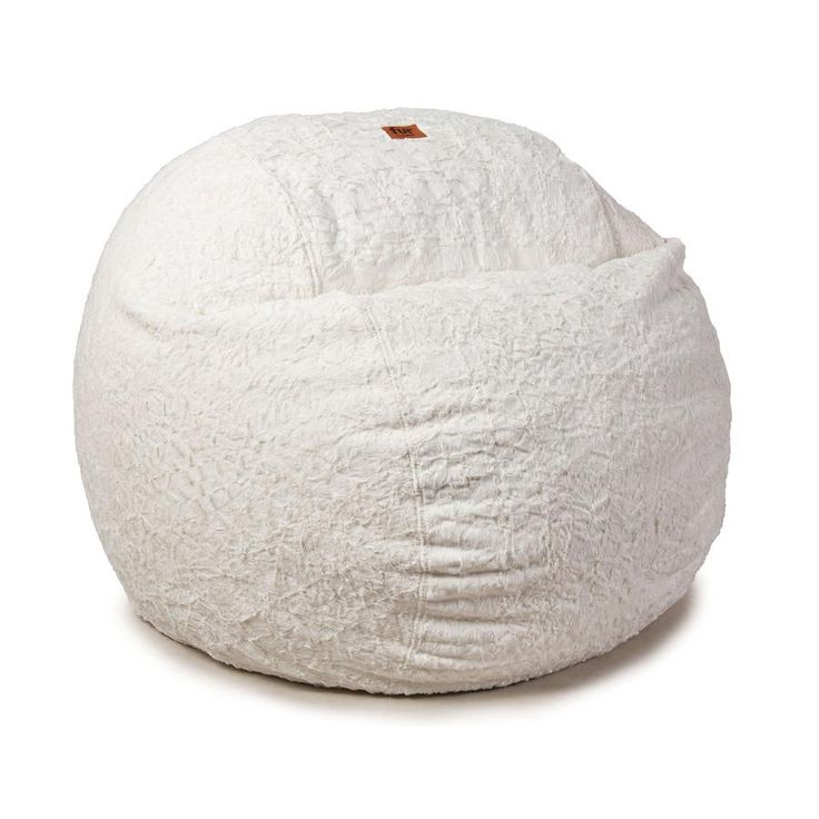 a white bean bag chair on a white background