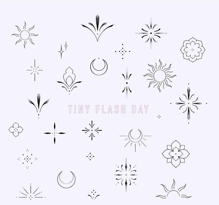 the tiny flash day logo is shown in black and white, with different designs on it