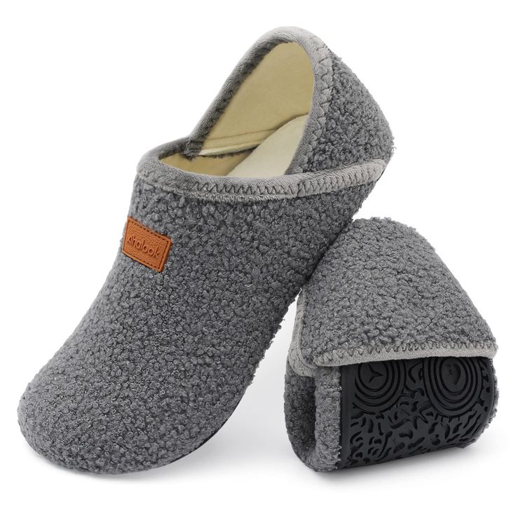 PRICES MAY VARY. Minimalist House Shoes: These slippers with furry curly fur upper, which are more stylish compared to old school bedroom slippers or clunky house shoes. They feel like socks but protect your feet like house shoes. Fine Fuzzy Fur Lining: These house slippers with fuzzy on the inside, they are warm but not hot, keep your foot temperature just right. The floppy artificial woolen give you soft feel on your feet while wearing and walking around. Slip-on Design: You can leave the heel Hospital Socks, Check Mail, Gray Socks, Grey Socks, Long Car Rides, Bedroom Slippers, Socks Shoes, Home Slippers, Slippers For Women