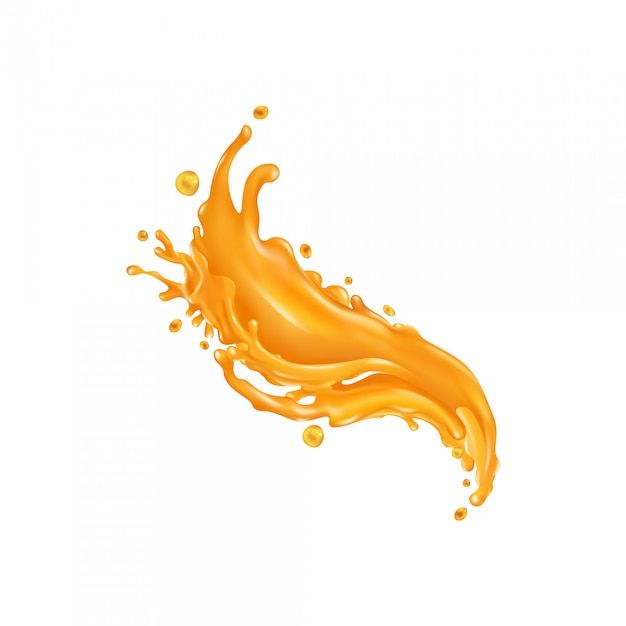 an orange liquid splashing into the air