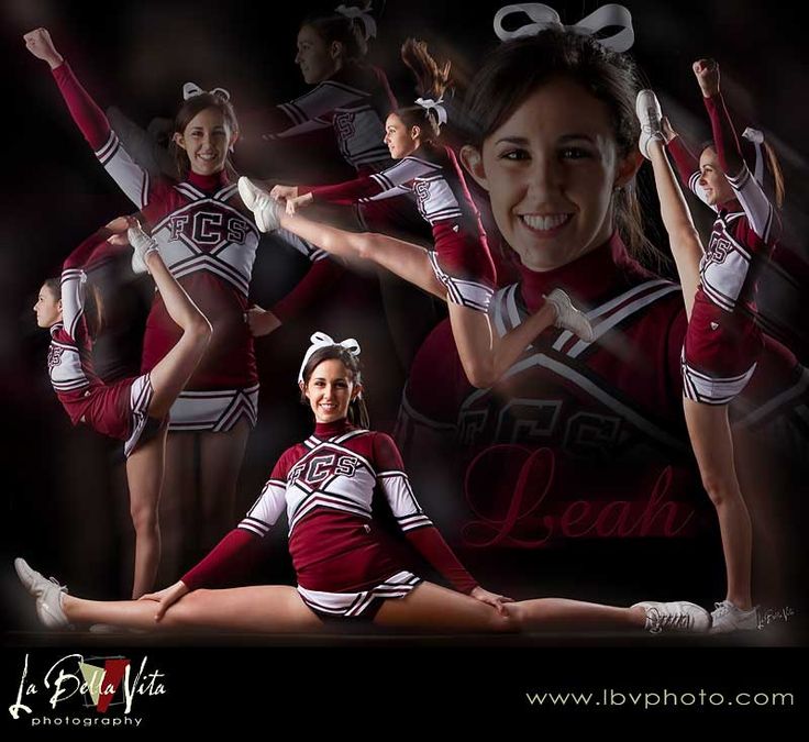 a group of cheerleaders are posing for a photo in front of a black background