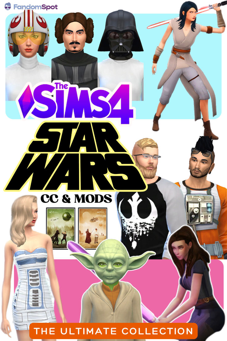 the ultimate collection of star wars characters and their costumes for the game, including an image of