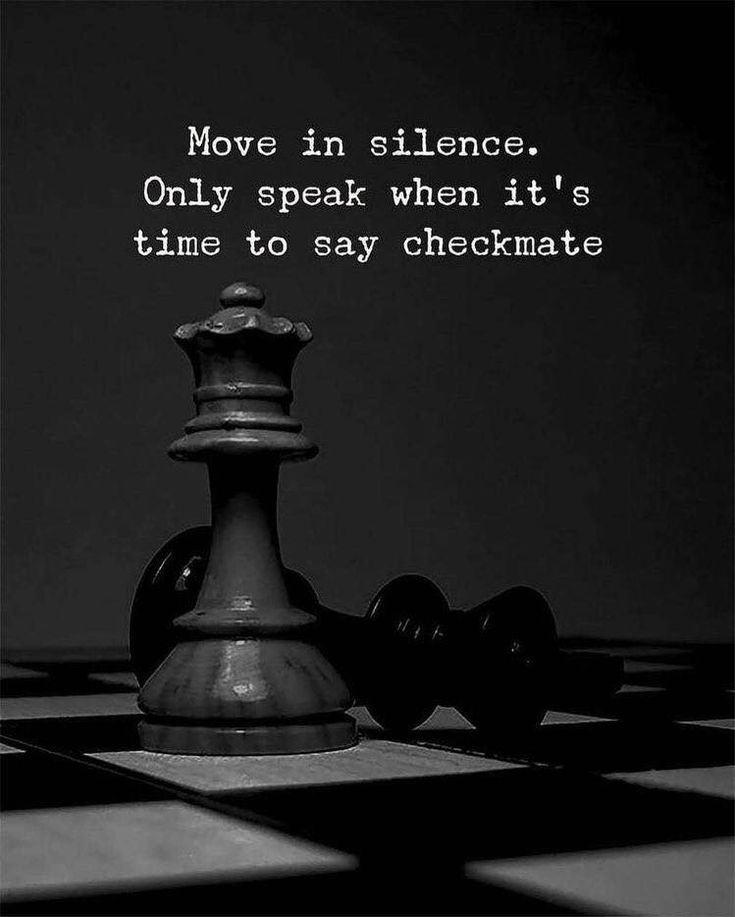 a black and white chess piece with the words move in science only speak when it's time to say checkmate