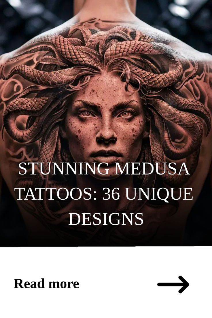 Stunning Medusa Tattoos: 36 Unique Designs Unique Medusa Tattoo Forearm, Cool Men Tattoos Ideas Unique, Greek Tattoo Designs Mythology, Norse Mythology Tattoo For Women, Mythology Tattoos Greek, Greek Mythology Tattoos Men, Medusa Back Tattoo, Dark Medusa Tattoo, Greek Mythology Tattoo Ideas