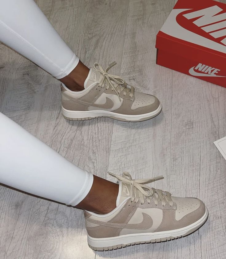 Beige Nike Dunks, Nike Dunk Low Damen, Bone Beige Dunks, Nike Dunks Bone Beige, Trendy Nike Shoes For Women, Neutral Dunks Women, Neutral Nike Dunk Low, Women’s Nike Dunk Low, Classic Nike Shoes