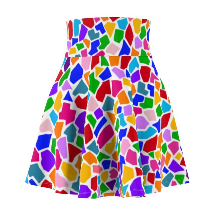 A versatile fit AOP skater skirt with a cozy, soft touch and a casual look. Inspired by the freedom of creativity, it will instantly become your everyday favorite. .: 95% Polyester 5% Spandex .: Versatile fit .: Printed on care label in black color .: White thread color Casual Stretch A-line Skirt, Casual Mini Skirt With Wide Waistband, Casual Skirt With Wide Waistband And Flowy Fit, Casual Flowy Skirt With Wide Waistband, Casual Skirt With Wide Waistband, Casual Full Skirt With Wide Waistband, Casual Stretch Full Skirt, Casual A-line Stretch Skort, Playful Multicolor Skirt With Elastic Waistband