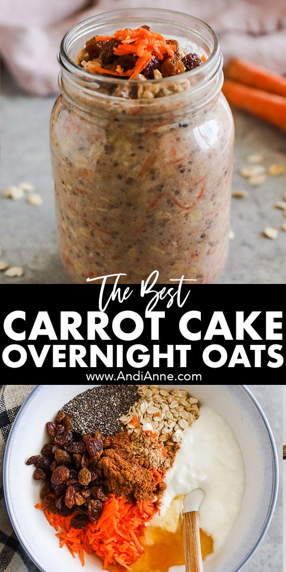 the best carrot cake overnight oats in a jar