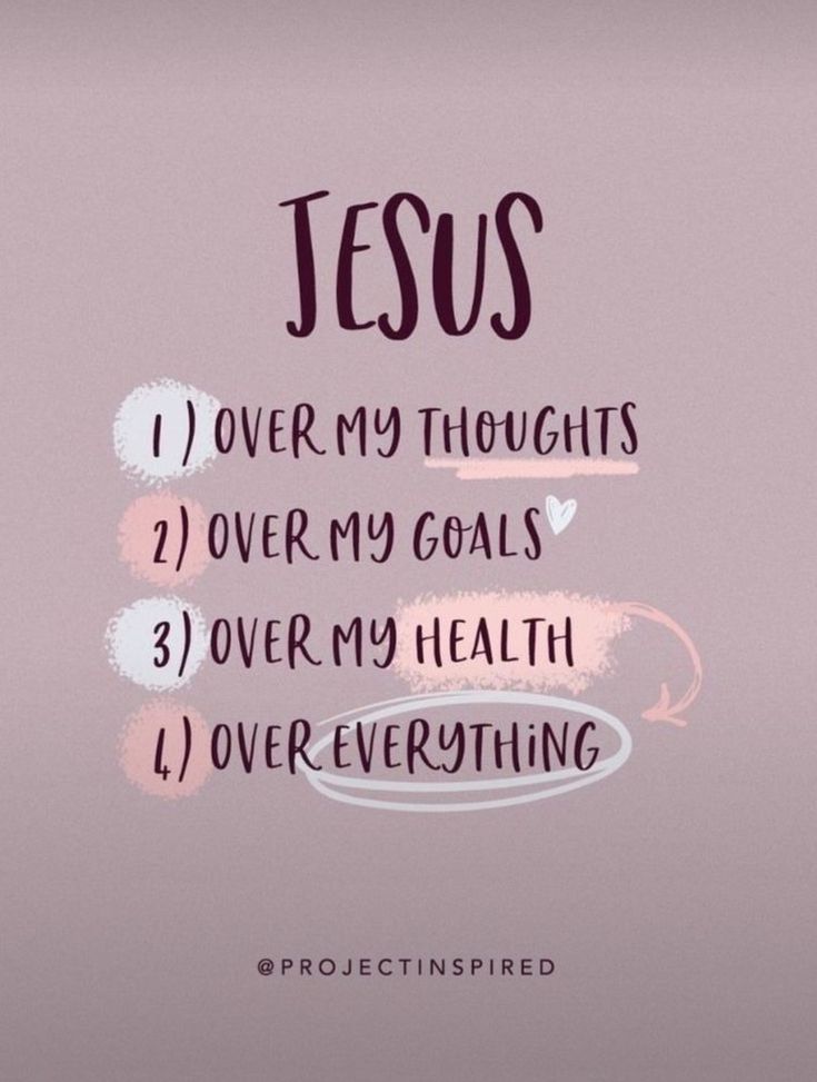 a pink background with the words jesus over my thoughts