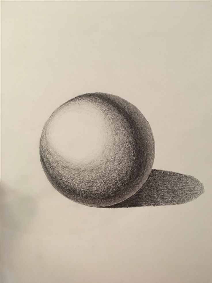 a pencil drawing of two balls sitting on top of each other