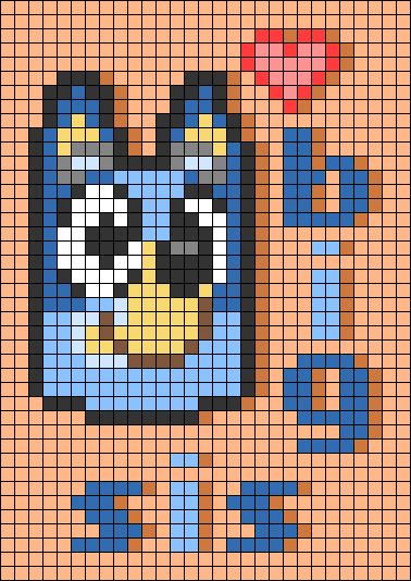 a cross stitch pattern with an image of a cartoon character