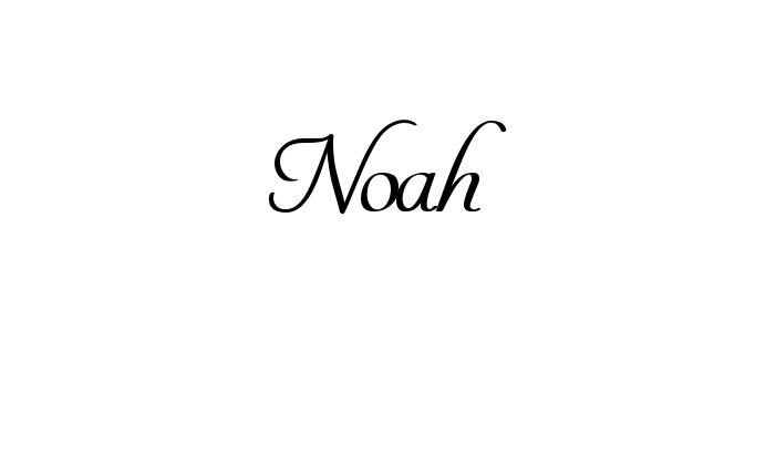 the word noah written in black ink