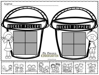 bucket fillers worksheet with pictures and words to help students learn how to read