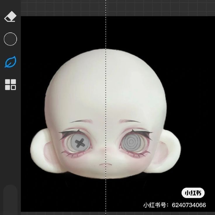 an image of a baby doll with big eyes