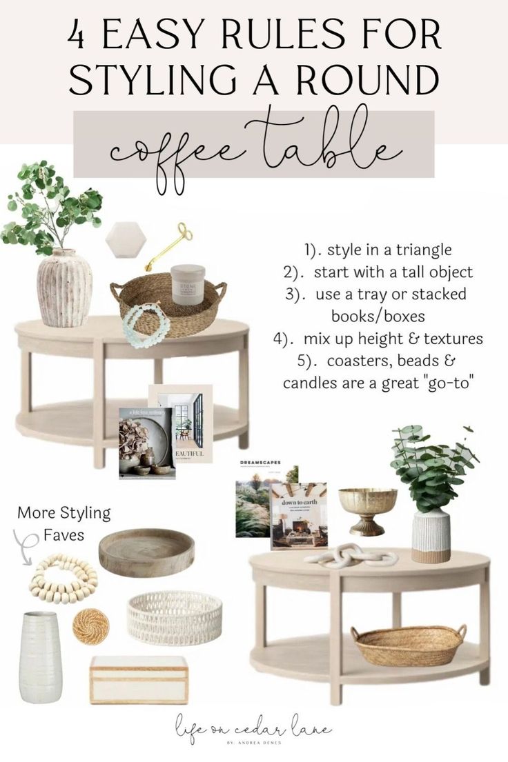 four easy rules for styling a round coffee table