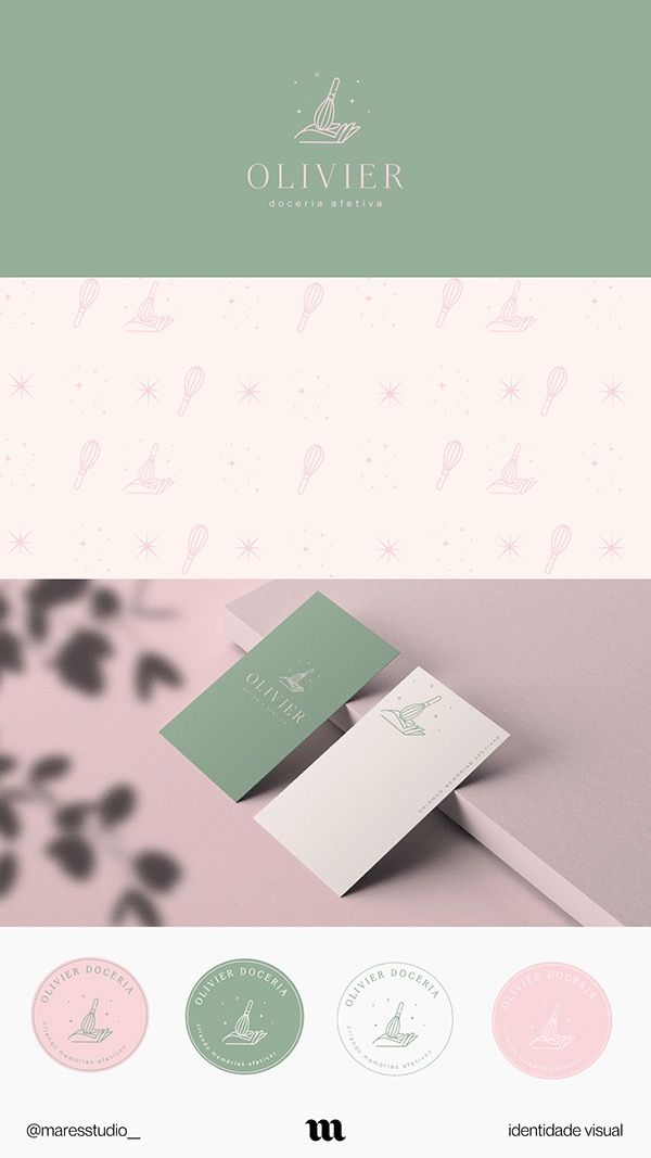 the logo and business card design for ollivierr, an online store that sells products