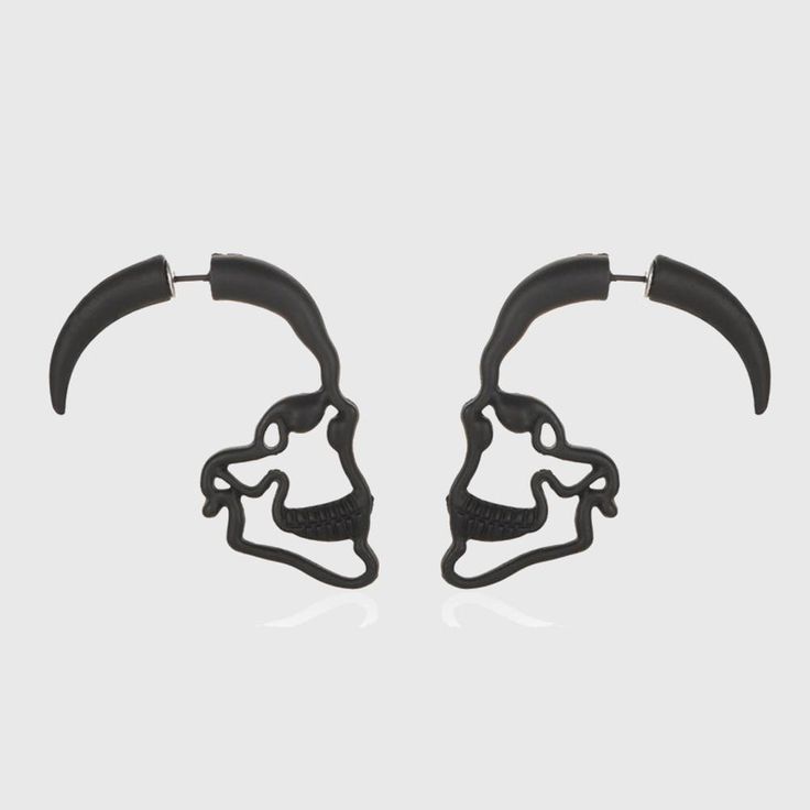 This pair of minimalist and cool silhouette skull statement earrings is an eye-catching accessory! A great addition to any gothic or skull fan's accessories drawer. Material: Zinc Alloy Size: 4 x 2cm (1.5" x 0.78") Click ADD TO CART To Order Yours Now! The Checkout Process is Guaranteed to be 100% Safe and Secure with Visa, Mastercard, AMex, Discover, Apple Pay or PayPal.