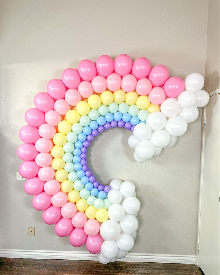 the letter c is made out of balloons