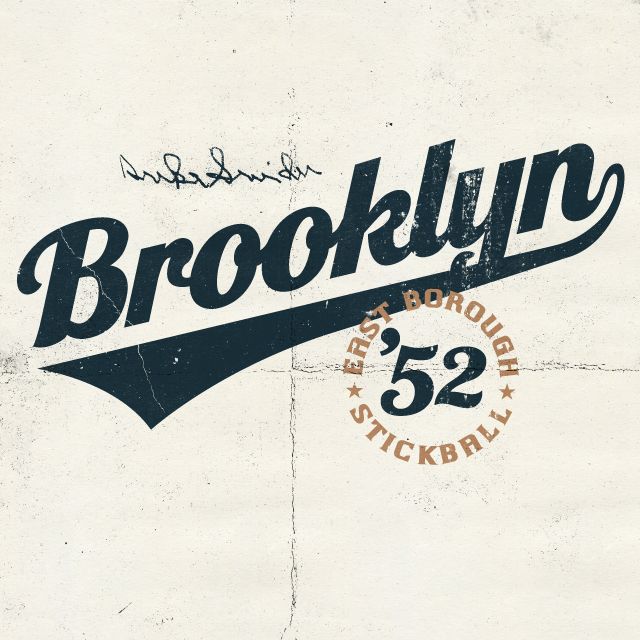 the brooklyn baseball team's logo is shown in black and white