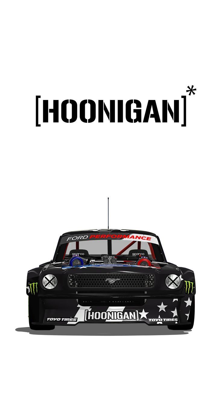 a car with the words hoonigani on it's front and side