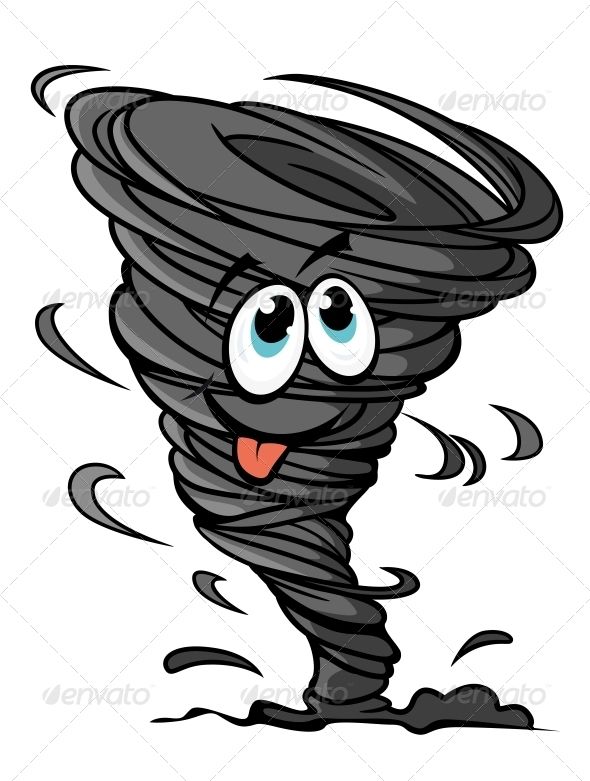 a cartoon tornado with eyes and tongue sticking out from it's mouth - people characters