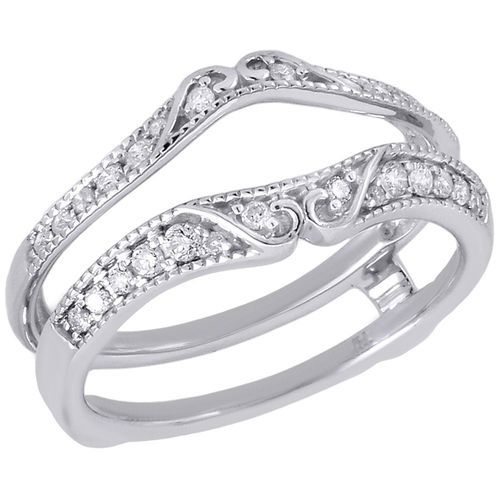 two white gold wedding rings with diamonds