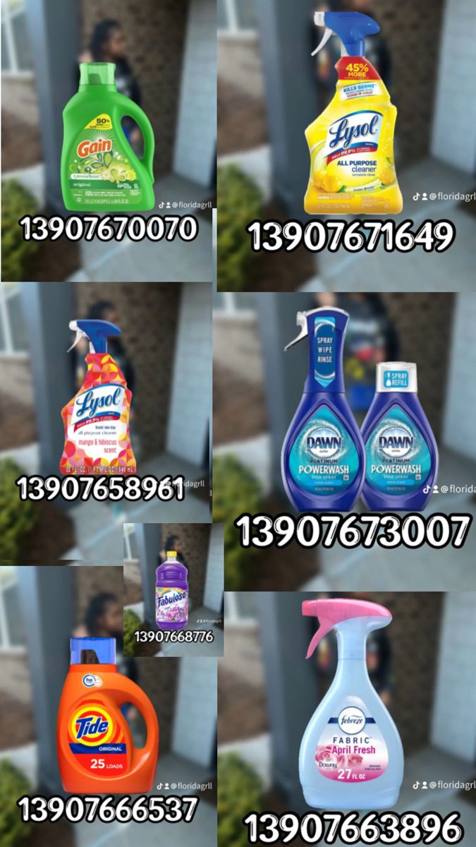 several different types of cleaning products displayed in an advertisement for cleaners and dishwashers