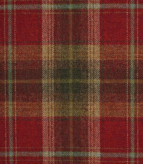 a red and green plaid fabric