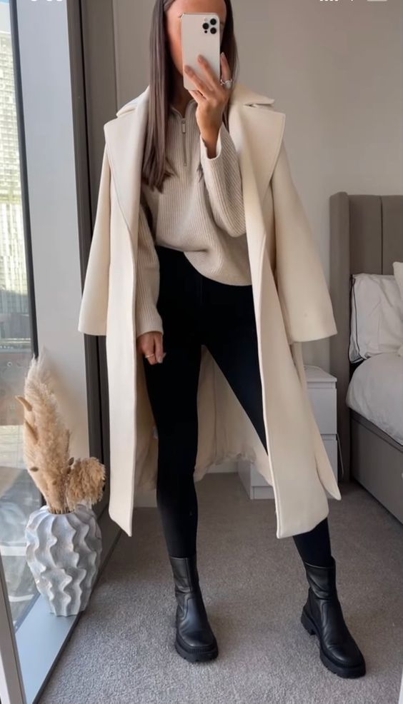 FALL OUTFIT INSPO | AUTUMN FASHION 2022 Winter Fashion Outfits Casual, Outfit Chic, Beige Coat, Cold Outfits, Looks Street Style, Mode Inspo, Looks Chic, Autumn Outfit, Fall Fashion Outfits