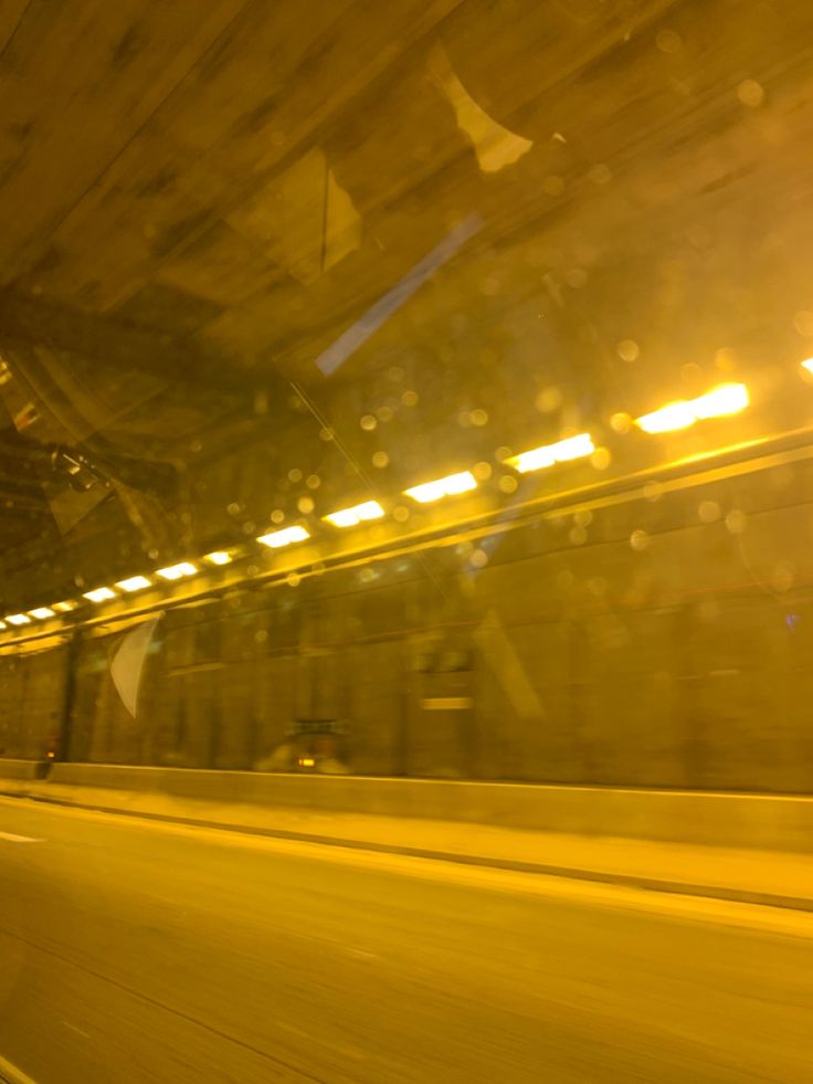 a blurry photo of the inside of a tunnel