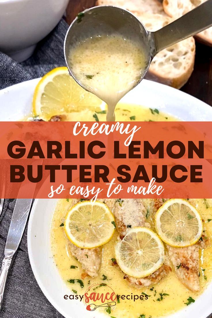 creamy garlic lemon butter sauce is so easy to make and it's perfect for dinner