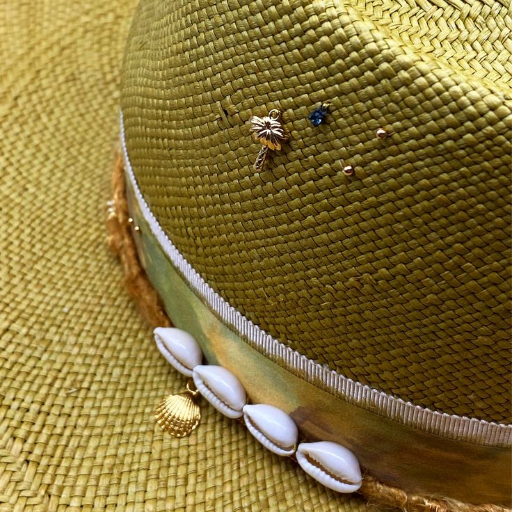 Silk and cotton ribbons with small details around crown Sweatband with 'Sun, Sea & Sand' inspirational quote All hats are unique and have perfect imperfections! Straw hat hand woven in Ecuador Hand made and designed by Valeria in California Luxury Panama Hat For The Beach, Luxury Straw Hat For Beach, Handmade Summer Panama Hat For Kentucky Derby, Luxury Panama Hat For Vacation, Luxury Short Brim Straw Hat For Vacation, Luxury Straw Hat With Short Brim For Vacation, Gold Wide Brim Straw Hat For Summer, Luxury Curved Brim Straw Hat For Kentucky Derby, Luxury Wide Brim Panama Hat For Beach