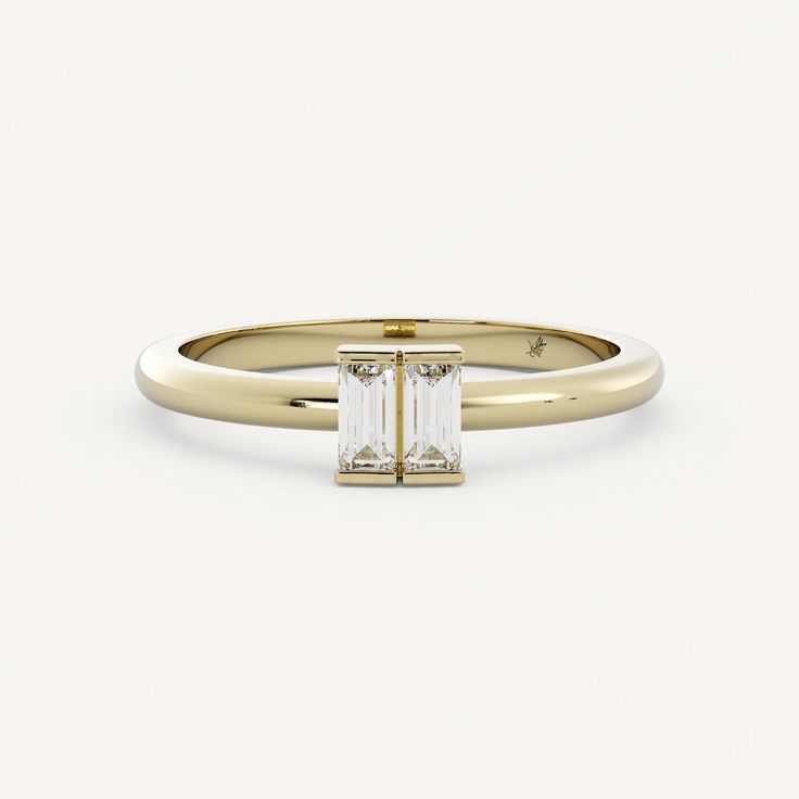 Roux - Olive Ave Jewelry Classic Gold Baguette Diamond Ring, Classic Jewelry With Baguette Diamonds In Rectangular Shape, Baguette Diamond Jewelry With Prong Setting, Diamond Baguette Jewelry With Prong Setting, Yellow Gold Baguette Jewelry With Channel Set, Yellow Gold Jewelry With Baguette Cut Diamonds, Minimalist Channel Set Yellow Gold Jewelry, Minimalist Yellow Gold Channel Set Jewelry, Minimalist Yellow Gold Jewelry With Channel Set