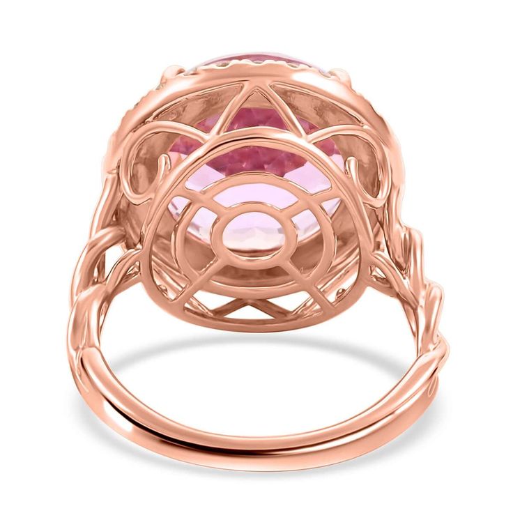 Crafted from luxurious 10K rose gold, the Martha Rocha kunzite and diamond ring is a dazzling display of elegance. Adorned with a prong-set kunzite at its center, encircled by a halo of diamonds, this kunzite ring for women exudes timeless beauty. Its twisted metal shank and intricate scrollwork under the bridge add a touch of artistry and charm.

 



Details

 



Halo ring for women
Halo&nbspsymbolizes eternal love and commitment
Round-shaped kunzite in the center
Kunzite exhibits a delicate pink hue, adding a touch of femininity
Certified and appraised gemstone
AAA grade, a premium gemstone grade
Halo of round-shaped diamonds
100% natural diamond for exceptional brilliance
Twisted metal shank for added visual appeal
Intricate scrollwork under the bridge enhances the ring's allure
Rich Kunzite Ring, Under The Bridge, Twisted Metal, Halo Ring, Eternal Love, Halo Rings, Timeless Beauty, Prong Setting, Natural Diamonds