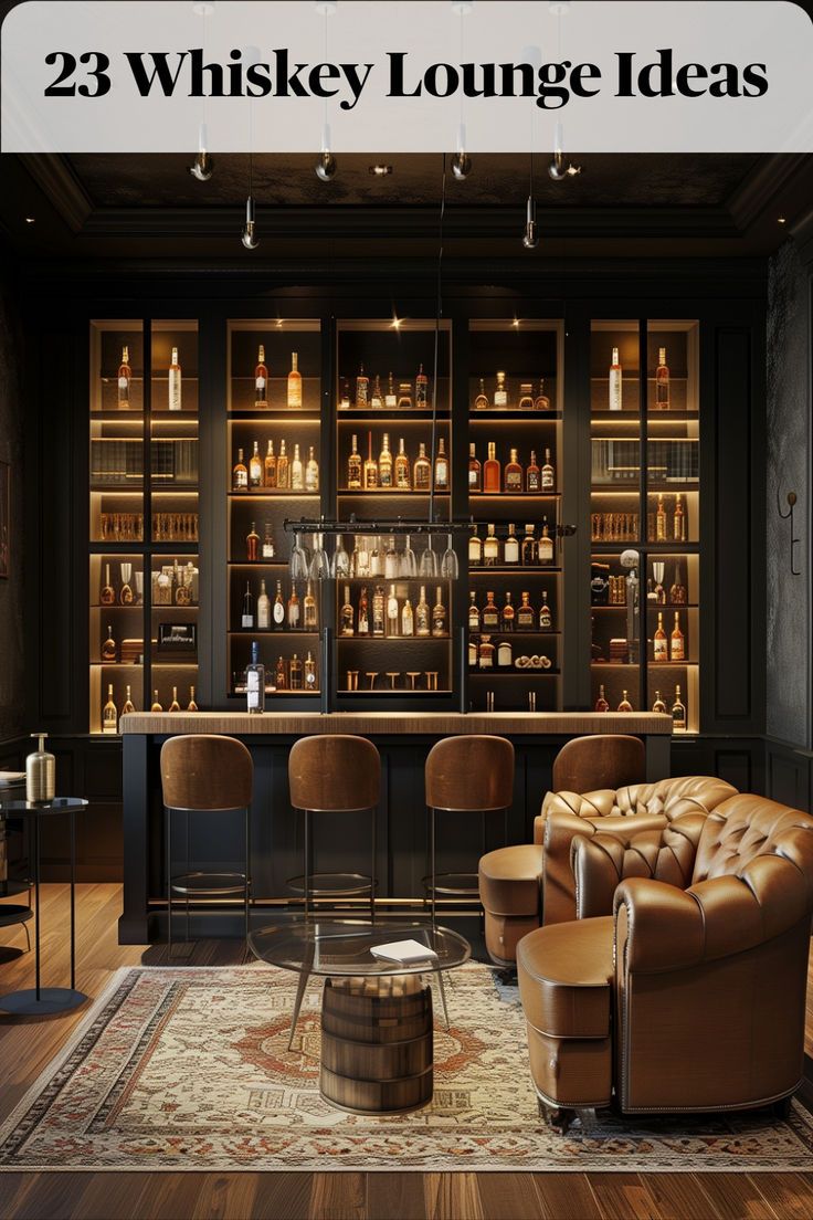 Discover the epitome of exclusivity in our private tasting room, a sanctuary reserved for discerning whiskey enthusiasts. Bourbon Basement Ideas, Wine And Bourbon Room, Wine Lounge Room Ideas, Wine Tasting Room Ideas, Tasting Room Design, Wine Tasting Bar, Whisky Lounge, Wine Grotto, Bar Decor Ideas