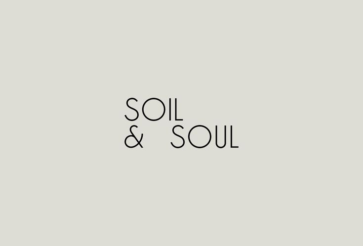 the words soil and soul are shown in black on a gray background, with an image of