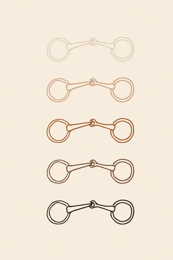 four different types of scissors on a beige background with black and white lines in the middle