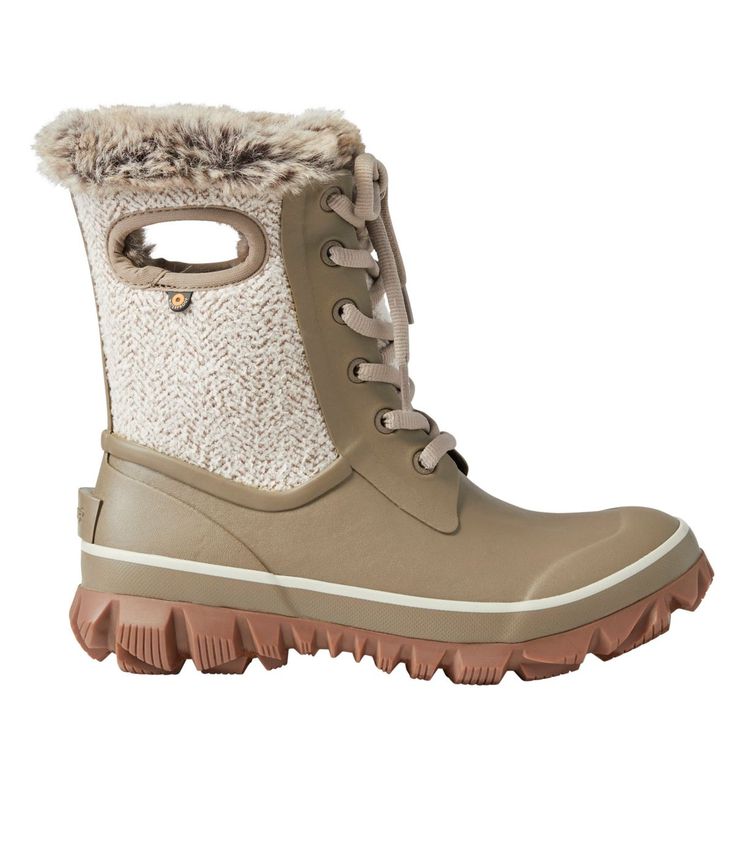 Women's Bogs Arcata Cozy Chevron Boots | Rain & Snow at L.L.Bean Taupe Shoes, Womens Bogs, Winter Boots Outfits, Ugg Winter Boots, Boots Patterns, Weather Boots, Cold Weather Boots, Koolaburra By Ugg, Wide Shoes