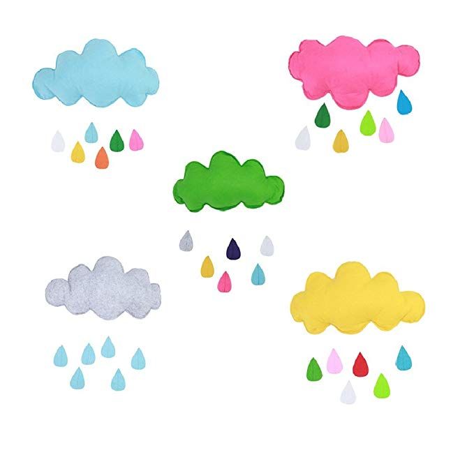 children's play toy decoration raining clouds water drop hanging bed