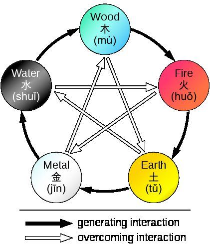 Chinese Elemental Pentagram Tree Ancient Science, Feng Shui Master, Forbidden Knowledge, The Fifth Element, Zodiac Elements, Chinese Element, Muster Tattoos, Chi Kung, Chinese Astrology