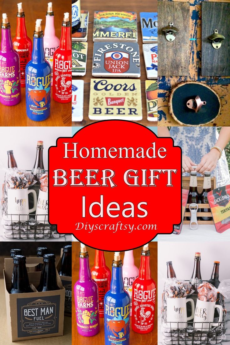 Homemade DIY Beer Gift Diy Gifts For Beer Lovers, Beer Bucket Ideas Gift Baskets, Beer Christmas Gift Ideas, Budlight Beer Gift Ideas, Beer Mug Gifts Ideas Filled, Beer Themed Gift Basket, Homemade Gift For Man, Beer Gift Basket Ideas, Beer Gift Ideas Christmas