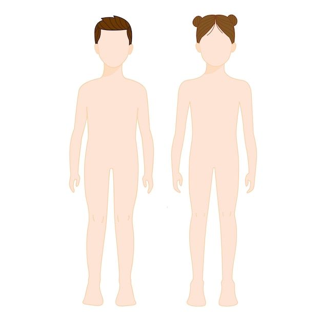 a man and woman standing side by side with the same body length as each other