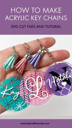 how to make acrylic key chains - svg cut files and tutors